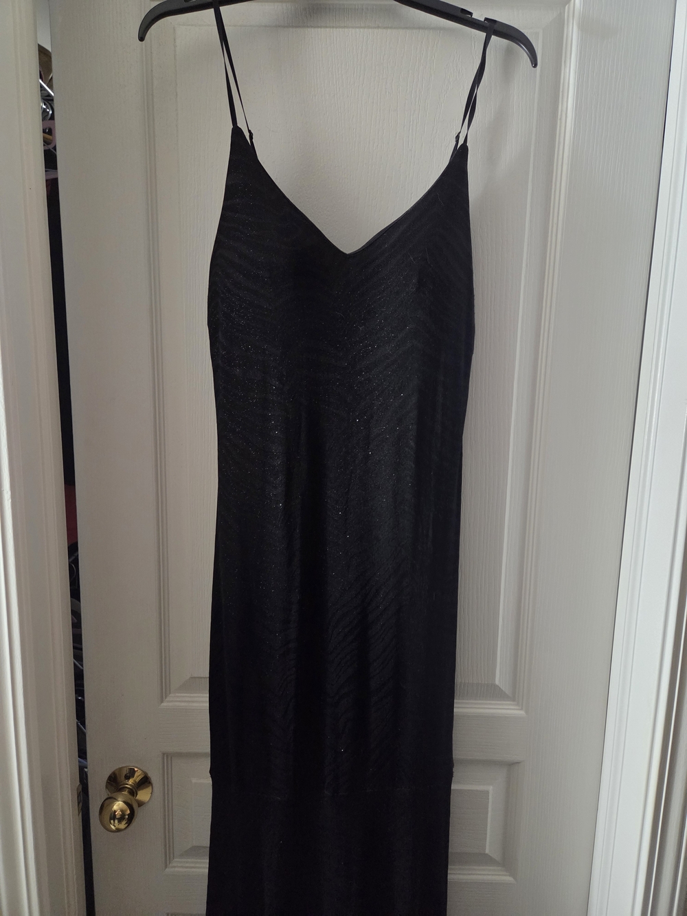 Windsor Black Sparkle Slip Maxi Dress